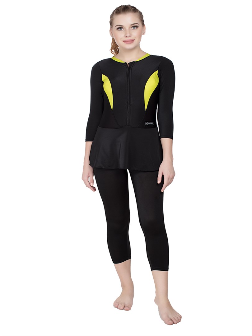 Women’s Swimming Costume with Removable Chest Pads I Frock Style with