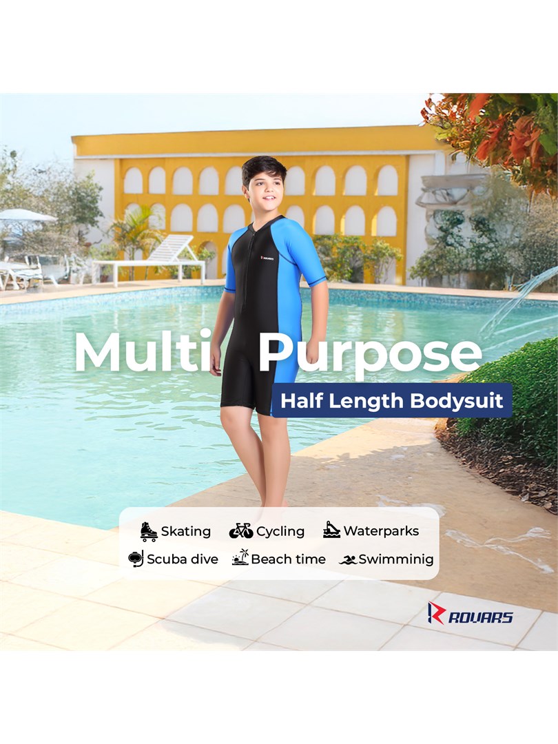 Boy's Poly Spandex Multipurpose Wear for Swimming, Diving, Cycling, Aerobics