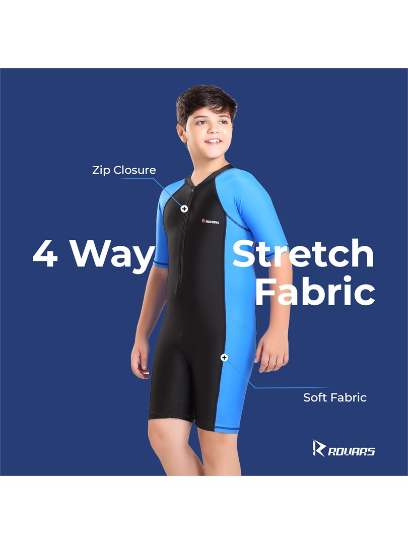Boy's Poly Spandex Multipurpose Wear for Swimming, Diving, Cycling, Aerobics