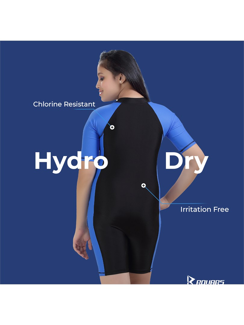 Rovars Girls's Poly Spandex Multipurpose Wear for Swimming I Diving I Cycling I Aerobics