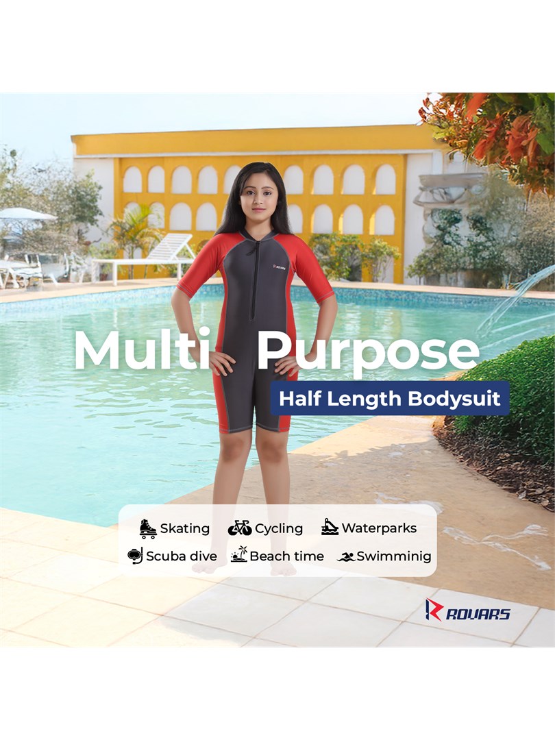 Girls's Poly Spandex Multipurpose Wear for Swimming I Diving I Cycling I Aerobics