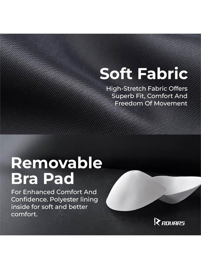 Women’s Swimming Costume with Removable Chest Pads I Frock Style with Front Zipper