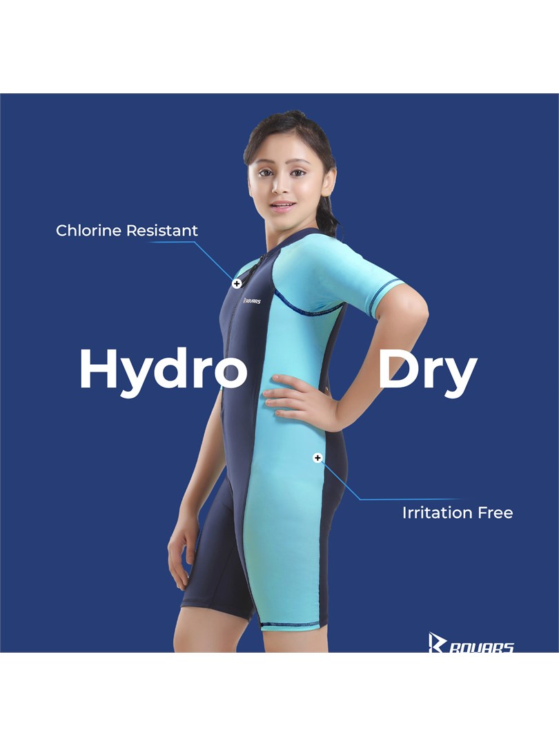 Rovars Girls's Poly Spandex Multipurpose Wear for Swimming I Diving I Cycling I Aerobics