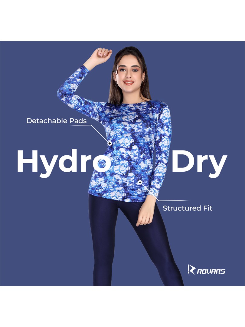 ROVARS Two Piece Swimming Costume for Women with Pads