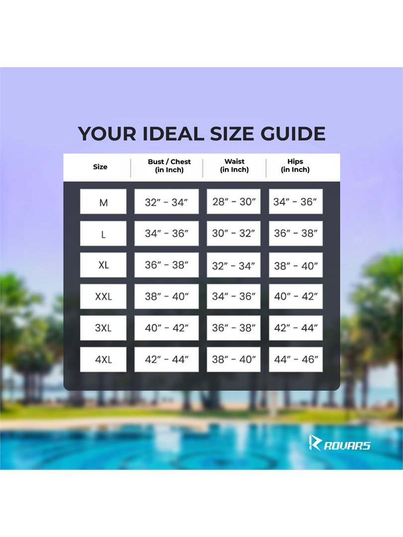 ROVARS Two Piece Swimming Costume for Women with Pads