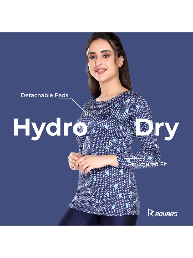 ROVARS Two Piece Swimming Costume for Women with Pads