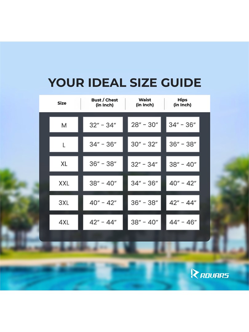 ROVARS Two Piece Swimming Costume for Women with Pads