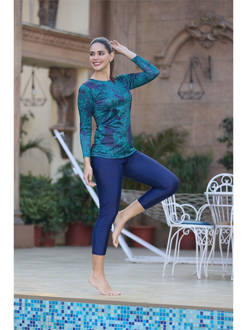 ROVARS Two Piece Swimming Costume for Women with Pads