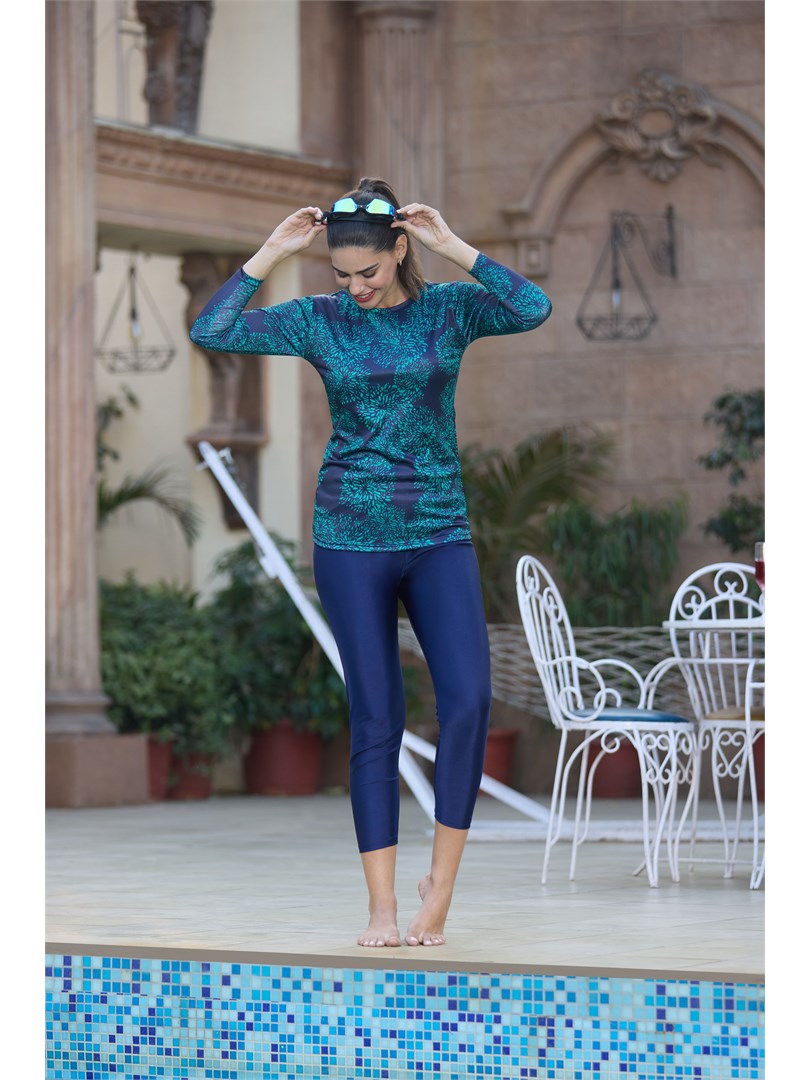 ROVARS Two Piece Swimming Costume for Women with Pads