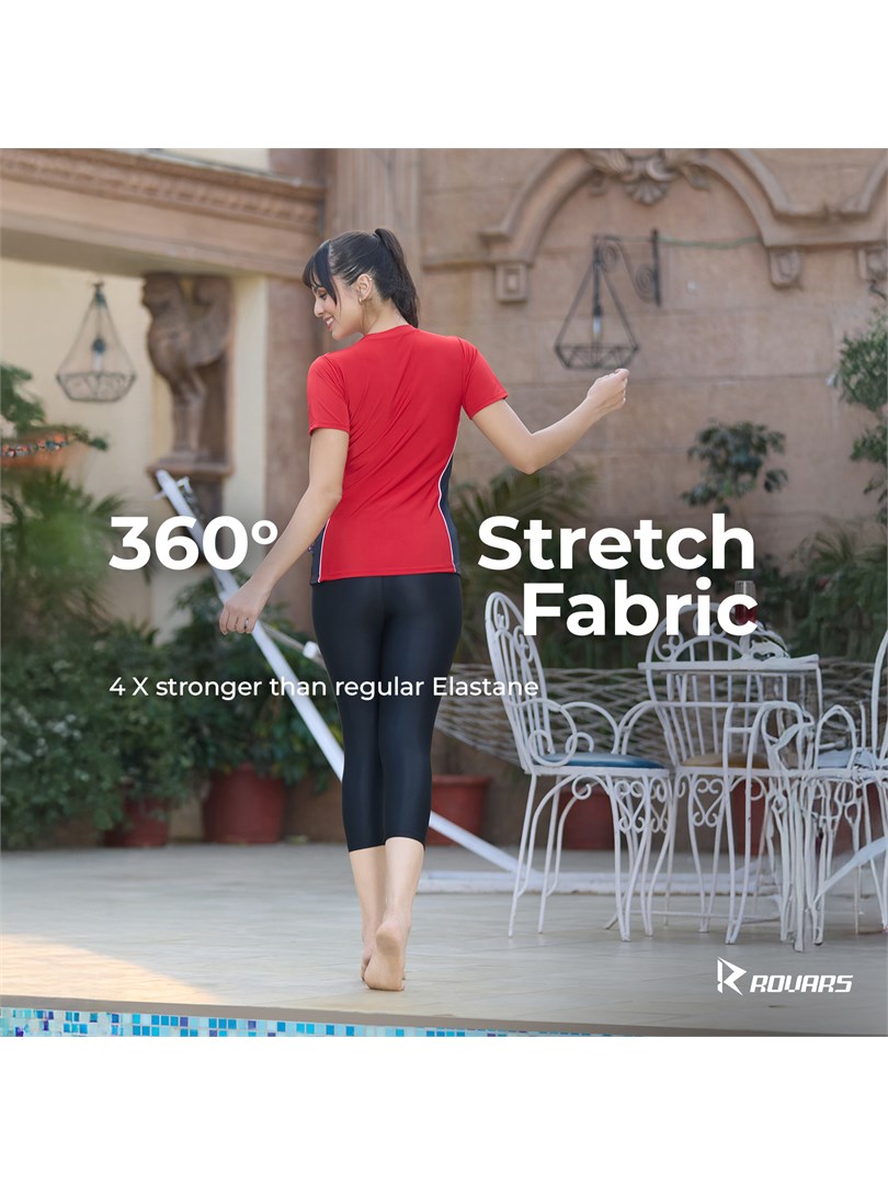 Women Lycra 2 Piece Swimming Costume (Without Pads)