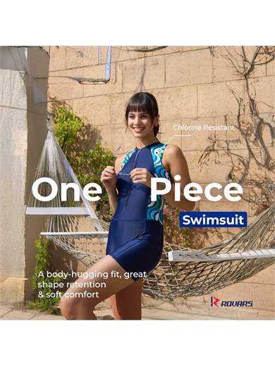 Boyleg Swimwear for Women I Removable Pads I Front Zipper
