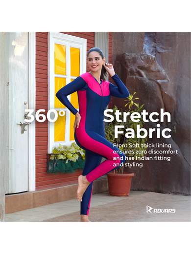 Spandex Full Body Suit Women Swim Wear I Swimsuits I Full Sleeves- Full Length I Removable Pads