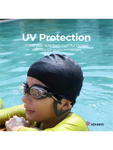 Swimming Goggles for Kids, Leakproff Full Frame with Adjustable Strap, Anti Fog and UV Protection