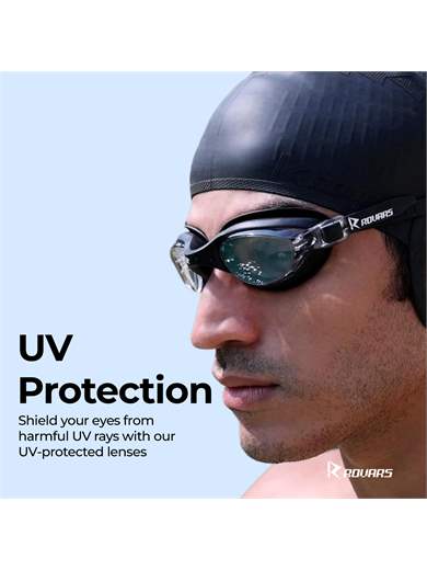 Swimming Goggles for Men & Women With Adjustable Strap, Anti Fog, UV Protection, No Water Lekages