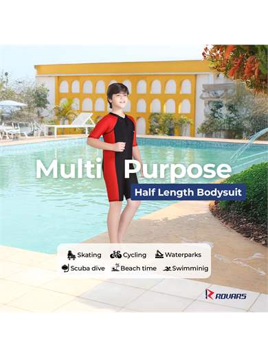 Boy's Poly Spandex Multipurpose Wear for Swimming, Diving, Cycling, Aerobics