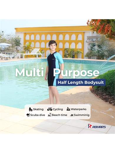 Boy's Poly Spandex Multipurpose Wear for Swimming, Diving, Cycling, Aerobics