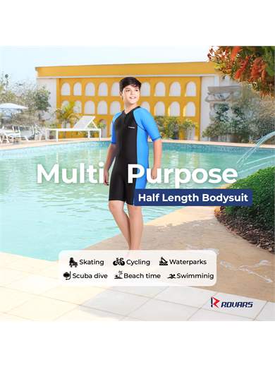 Boy's Poly Spandex Multipurpose Wear for Swimming, Diving, Cycling, Aerobics