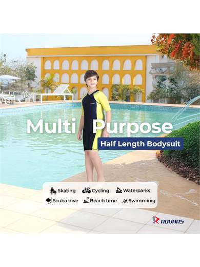 Boy's Poly Spandex Multipurpose Wear for Swimming, Diving, Cycling, Aerobics