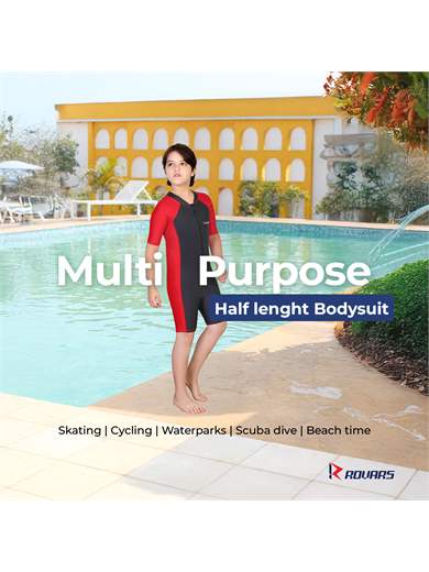 Boy's Poly Spandex Multipurpose Wear for Swimming, Diving, Cycling, Aerobics