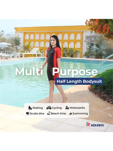 Girls's Poly Spandex Multipurpose Wear for Swimming I Diving I Cycling I Aerobics