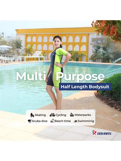 Girls's Poly Spandex Multipurpose Wear for Swimming I Diving I Cycling I Aerobics