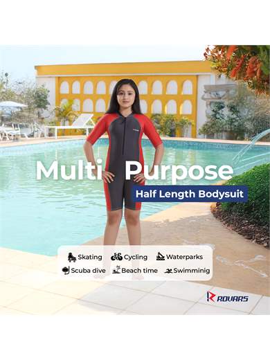 Girls's Poly Spandex Multipurpose Wear for Swimming I Diving I Cycling I Aerobics