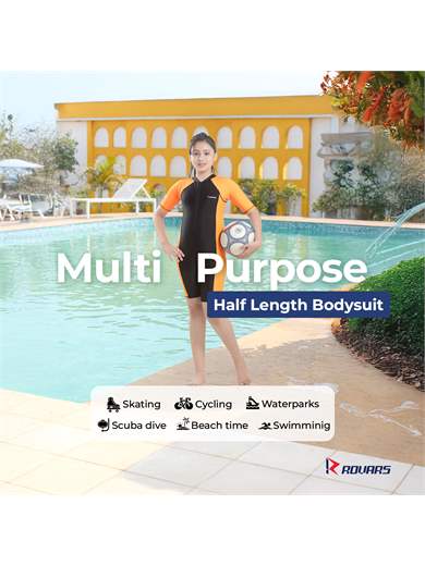 Girls's Poly Spandex Multipurpose Wear for Swimming I Diving I Cycling I Aerobics