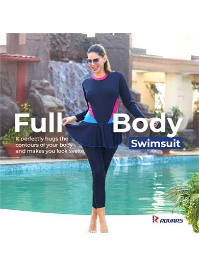 Women's Poly Spandex One Piece Full Body Swim Suit Without Removable Pads