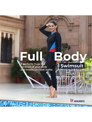 Women's Polyester One Piece Full Body Swim Suit With Removable Pads